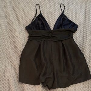 Free People Black Satin Chemise